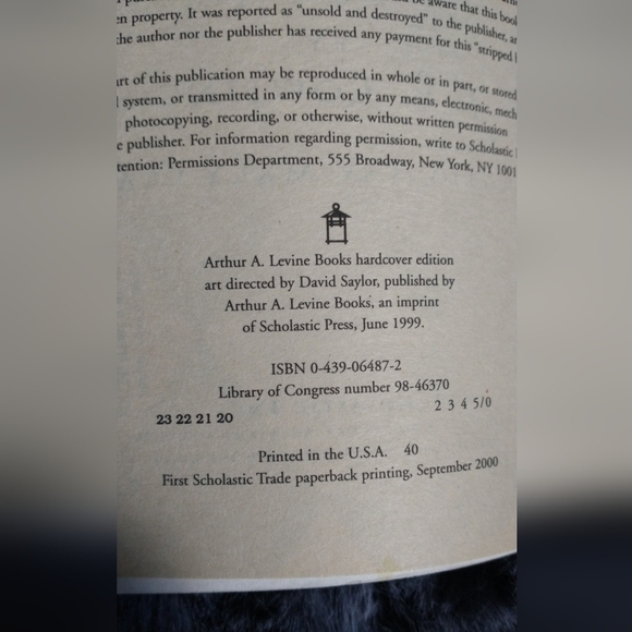 Harry Potter and the Chamber of Secrets Paperback First Print Scholastic 2000 - Picture 4 of 8